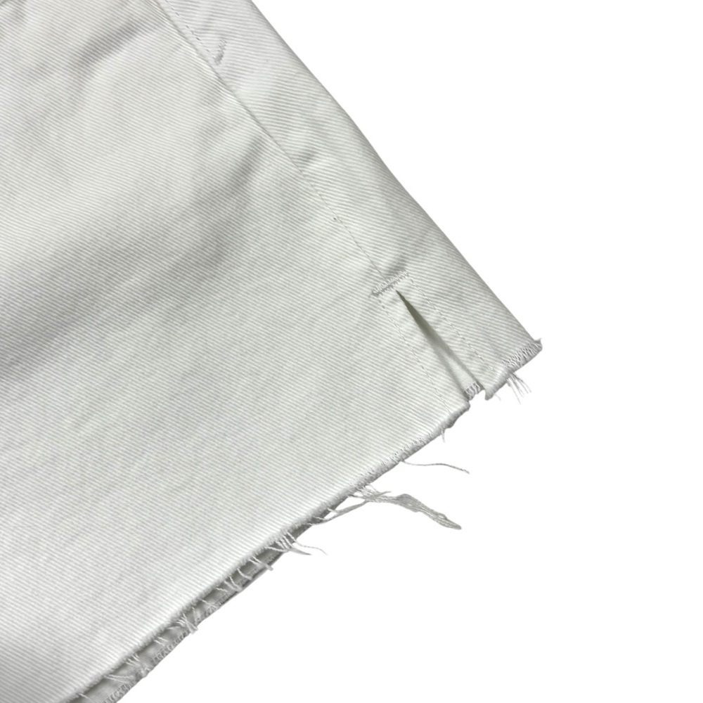 ETICA COTTON VINTAGE WHITE HAVEN HIGH RISE RELAXED RAW HEM BUTTON FLY SHORTS - Picture 9 of 12